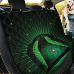 Green Masonic Eye Print Pet Car Back Seat Cover