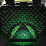 Green Masonic Eye Print Pet Car Back Seat Cover