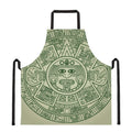 Green Maya Calendar Print Apron