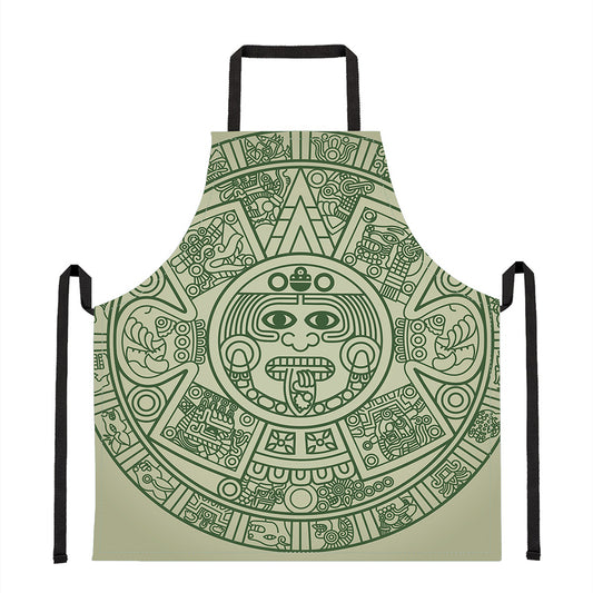 Green Maya Calendar Print Apron