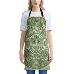 Green Maya Calendar Print Apron