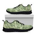 Green Maya Calendar Print Black Running Shoes