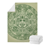 Green Maya Calendar Print Blanket