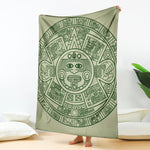 Green Maya Calendar Print Blanket