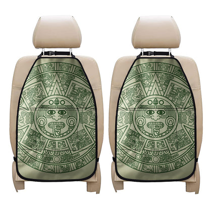 Green Maya Calendar Print Car Seat Organizers