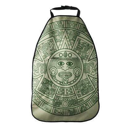 Green Maya Calendar Print Car Seat Organizers