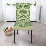 Green Maya Calendar Print Dining Chair Slipcover