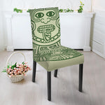 Green Maya Calendar Print Dining Chair Slipcover