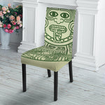 Green Maya Calendar Print Dining Chair Slipcover