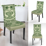 Green Maya Calendar Print Dining Chair Slipcover