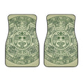 Green Maya Calendar Print Front Car Floor Mats