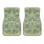 Green Maya Calendar Print Front Car Floor Mats