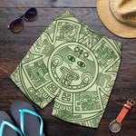 Green Maya Calendar Print Men's Shorts