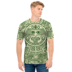 Green Maya Calendar Print Men's T-Shirt