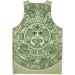 Green Maya Calendar Print Men's Tank Top