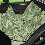 Green Maya Calendar Print Pet Car Back Seat Cover