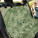 Green Maya Calendar Print Pet Car Back Seat Cover