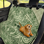 Green Maya Calendar Print Pet Car Back Seat Cover