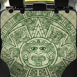 Green Maya Calendar Print Pet Car Back Seat Cover