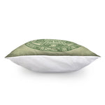 Green Maya Calendar Print Pillow Cover