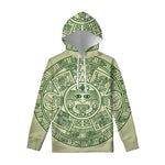 Green Maya Calendar Print Pullover Hoodie