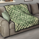 Green Maya Calendar Print Quilt