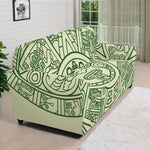 Green Maya Calendar Print Sofa Cover