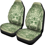Green Maya Calendar Print Universal Fit Car Seat Covers