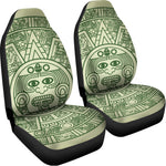 Green Maya Calendar Print Universal Fit Car Seat Covers