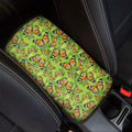 Green Monarch Butterfly Pattern Print Car Center Console Cover