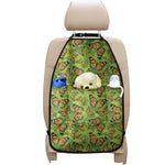 Green Monarch Butterfly Pattern Print Car Seat Organizers