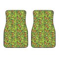 Green Monarch Butterfly Pattern Print Front Car Floor Mats