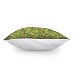 Green Monarch Butterfly Pattern Print Pillow Cover