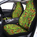 Green Monarch Butterfly Pattern Print Universal Fit Car Seat Covers