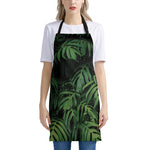 Green Monstera Leaf Print Apron