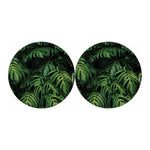 Green Monstera Leaf Print Car Coasters
