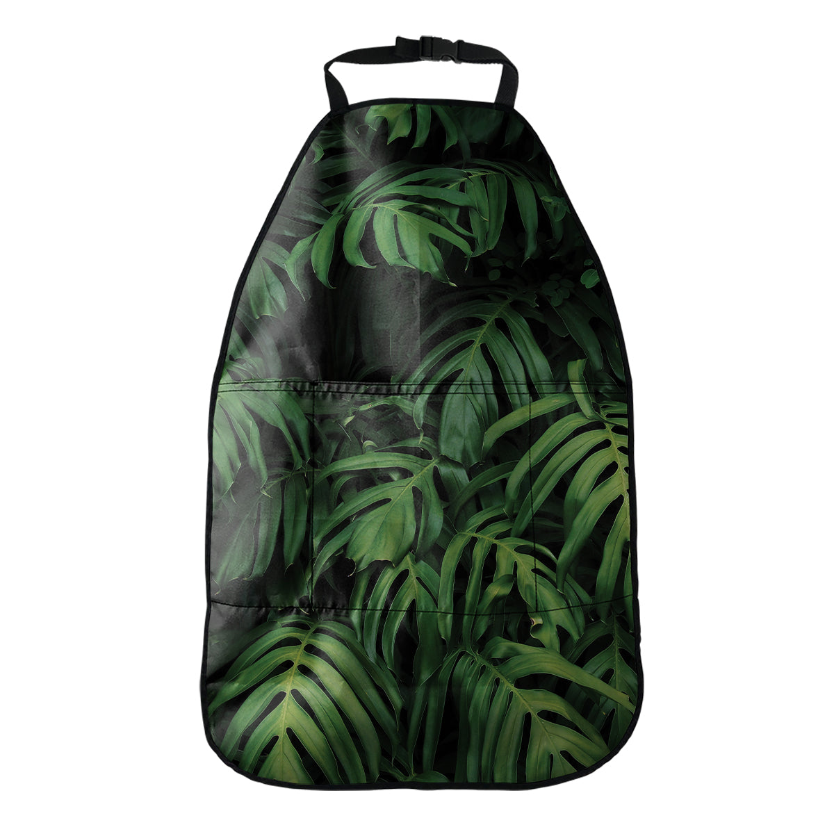 Green Monstera Leaf Print Car Seat Organizers