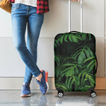 Green Monstera Leaf Print Luggage Cover