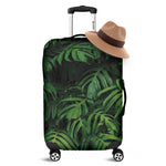 Green Monstera Leaf Print Luggage Cover