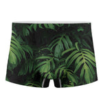 Green Monstera Leaf Print Men's Boxer Briefs