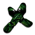Green Monstera Leaf Print Muay Thai Shin Guard
