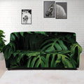 Green Monstera Leaf Print Sofa Cover