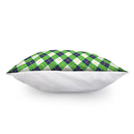 Green Navy And White Argyle Print Pillow Cover