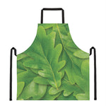 Green Oak Leaf Print Apron