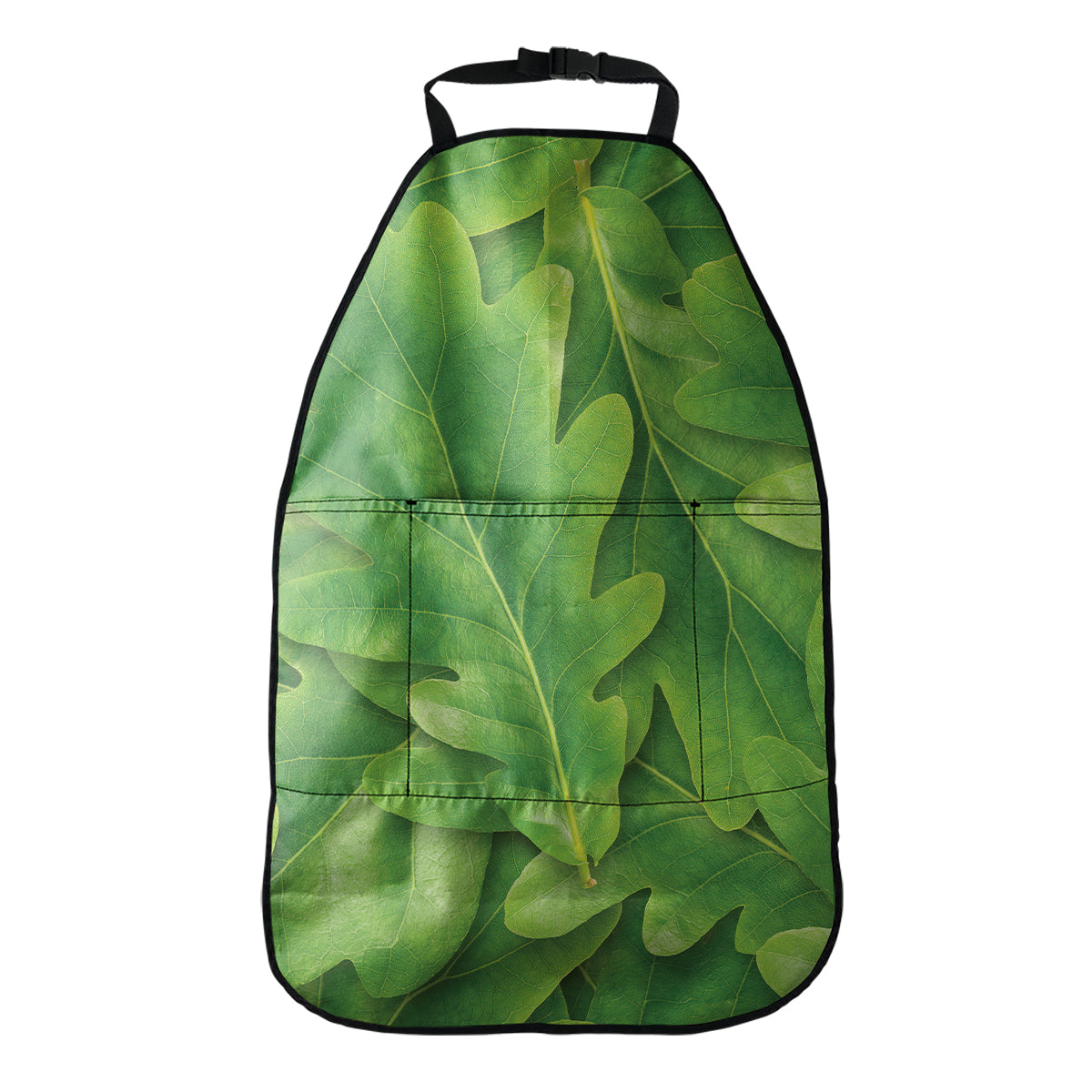 Green Oak Leaf Print Car Seat Organizers
