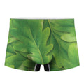 Green Oak Leaf Print Men's Boxer Briefs