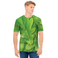 Green Oak Leaf Print Men's T-Shirt