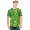 Green Oak Leaf Print Men's T-Shirt