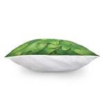 Green Oak Leaf Print Pillow Cover