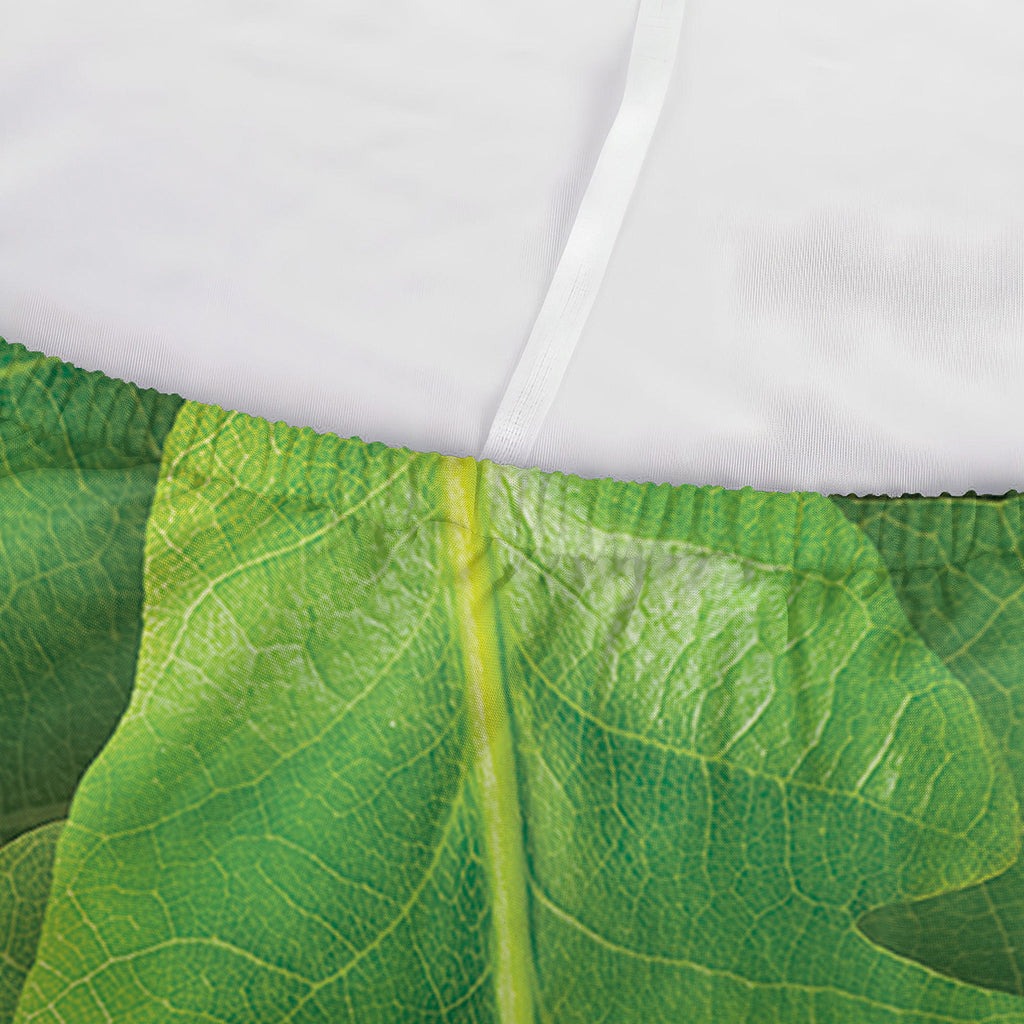 Green Oak Leaf Print Sofa Cover